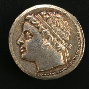 Greek silver coin, Sicily, Syracuse, ca. 215-214 B.C.