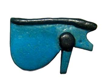 Beautiful Egyptian Faience Eye of Horus Amulet, Late Period, ca 664-332 B.C.