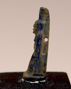 A fine Egyptian lapis lazuli amulet of Nephthys, New Kingdom ca 1550 - 1069 BC