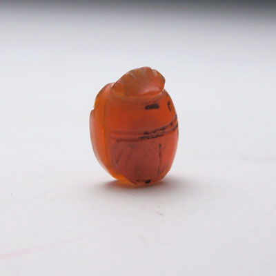 An Egyptian Carnelian Scarab, Late Period ca 664 - 332 BC