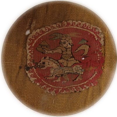 An early Christian Coptic Textile of the Sacred Horseman, ca 5th - 7th century AD