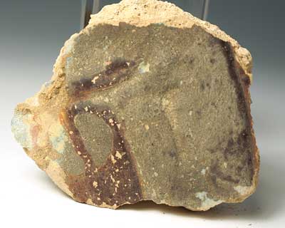 An Egyptian stucco wall fragment of two uraeus, ca 1294 BC-1279 BC