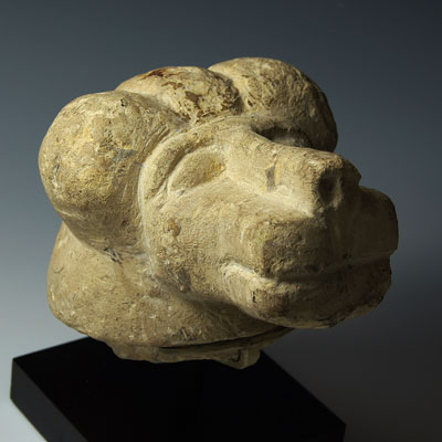 A good Limestone Canopic Lid of Hapi, 3rd Intermediate Period, ca 1069 - 745 BC