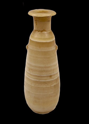 Egyptian Alabaster Alabastron, Late Period, 664-332 B.C.