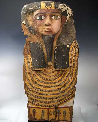 An Egyptian Anthropoid Upper Coffin Lid, Late Period, ca 664-332 B.C.
