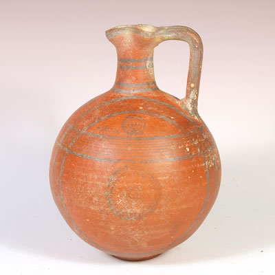A Cypriot black-on-red ware juglet, circa 900-750B.C.
