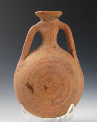 A Cypriot Bichrome Ware Pilgrim Flask, ca. 8th century BC