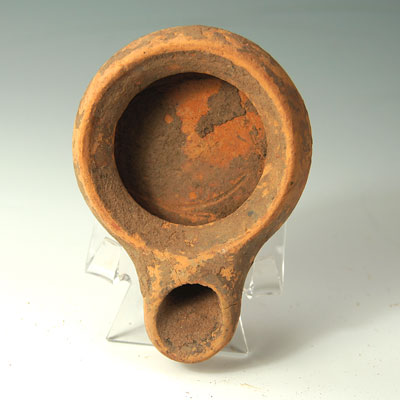 A Hellenistic terracotta oil lamp, ca 3rd - 2nd century BC