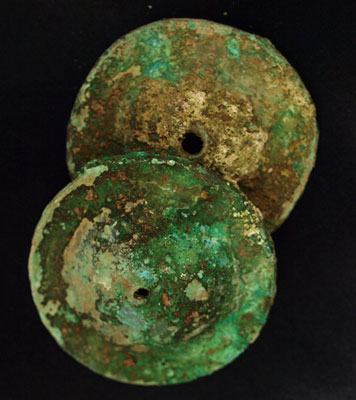 A pair of Holy Land Bronze Cymbals, ca 1st century BC/AD