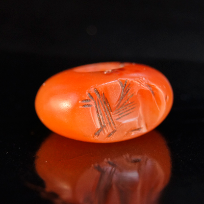 A Sassanian carnelian dome seal, ca 200 - 600 AD