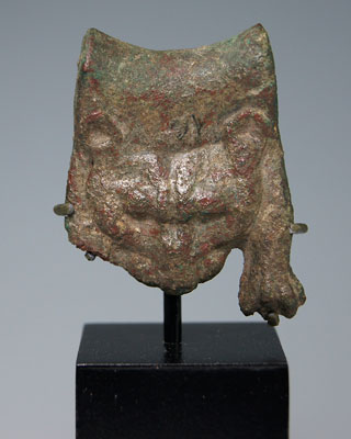A Greco-Etruscan Bronze Lion Applique, ca 5th - 4th century BC