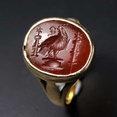 A Roman Carnelian Intaglio of an Imperial Eagle, ca 1st century AD