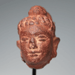 An Earthenware Bodhisattva Head, Gandhara, 2nd century AD