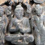 A Gandharan Grey Schist Frieze of Siddhartha, Kushan Period c. late 2nd century A.D.