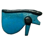 Beautiful Egyptian Faience Eye of Horus Amulet, Late Period, ca 664-332 B.C.