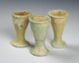 A group of three Egyptian Blue glazed Faience Offering Cups, 26th Dynasty, 664-525 BC