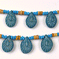 A rare Egyptian Palmette and glass Bead Necklace, 18th Dynasty ca 1550 - 1295 BC