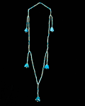 An Egyptian Faience and Lotus Bead Necklace, 18th Dynasty ca 1550 - 1295 BC