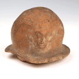 An Egyptian terracotta canopic lid, ca early New Kingdom ca 1550-1295 BC