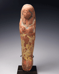 A large Egyptian Ramesside Clay Shabti 19th - 20th Dyn, c. 1292-1080 B.C.