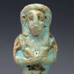 An Egyptian blue-glazed Faience shabti for Imintet, 21st Dynasty ca 1069-945 BC