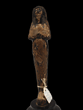 A large Egyptian Painted Wood Shabti for a scribe, 19th - 20th Dynasty ca 1185 - 1070BC