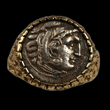 A fine Alexander the Great coin ring, Abydos Mint, c. 310-301 BC.