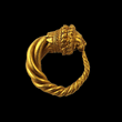 A Hellenistic gold lion earring, ca 4th - 3rd century AD