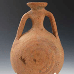 A Cypriot Bichrome Ware Pilgrim Flask, ca. 8th century BC