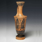 An Attic black figure lekythos, ca 5th Century BC