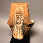 A brazier terracotta protome, Hellenistic Period, 2nd - 1st century BC