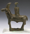A West Central Asian bronze cosmetic container, early 1st millenium BC.