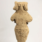 Canaanite terracotta figurine of a fertility goddess (Astarte?) Middle Bronze Age II: 2000-1550 BC.
