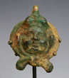 A Roman Bronze Bacchanalia Male Applique Head, ca 1st - 2nd century AD