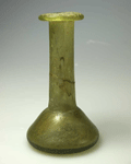 A Roman Green Glass Candlestick Ungentarium ca. 2nd century AD