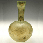 A Roman Pale Blue/Green Glass Funnel Flask, ca 1st century AD