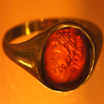 A fine Roman carnelian Intaglio of the Emperor Hadrian, ca 117 - 138 AD