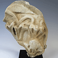 A Roman marble Corinthian capital fragment, ca 1st century AD