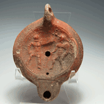 A Roman Imperial Gladiator Oil Lamp, ca 1st century AD
